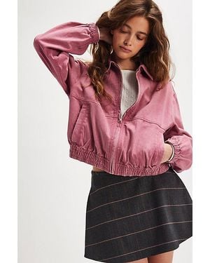 Free People Birdie Track Jacket - Red