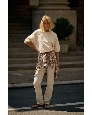 Free People We The Free Edie High-Rise Tapered Jeans - White