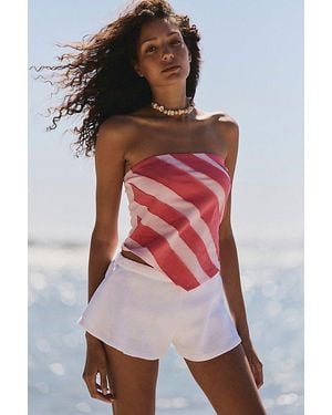 free-est Stevie Cotton Tube Top By - Red