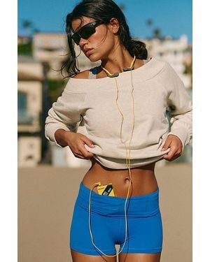 Fp Movement For The Win Off-The-Shoulder Sweatshirt - Blue