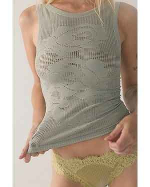 Intimately By Free People Sunday Stitch Muscle Tee Top By - Green