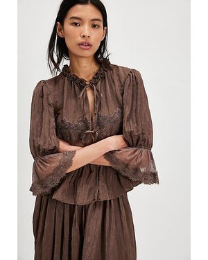 Intimately By Free People Forever Young Bed Jacket Top - Brown
