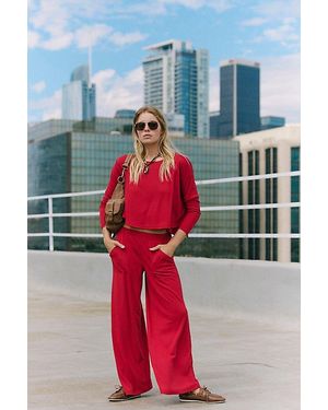 free-est Good Feels Long Pant Set By - Blue