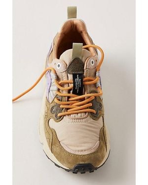 Flower Mountain Mesh Leather Paneled Sneakers - Multicolor