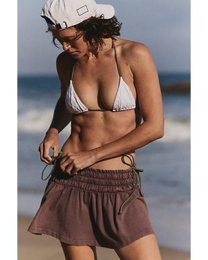 Fp Movement Hot Shot Smocked Skirt - Brown