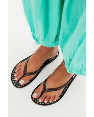 Jeffrey Campbell Heartthrob Studded Thong Sandals By - Blue