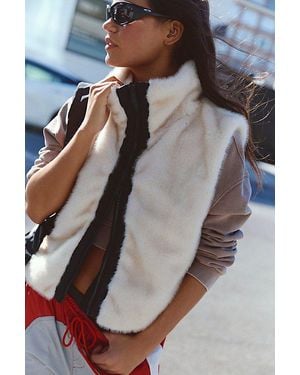 Fp Movement Peak Season Faux Fur Vest - White