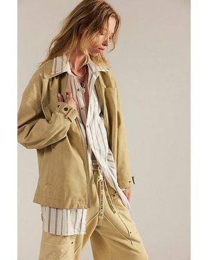 Free People Sloane Vegan Suede Jacket - Natural