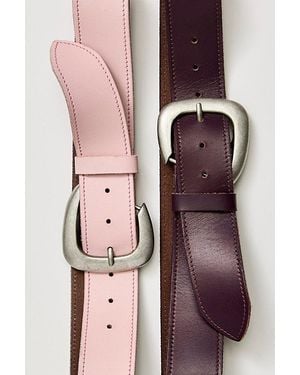 Free People Charlie Leather Belt - Pink
