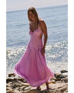 free-est Vivi Cotton Midi Dress By - Purple