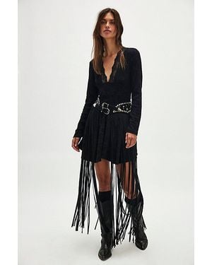 Urban Outfitters Paris Texas Maxi Skirt Belt - Black