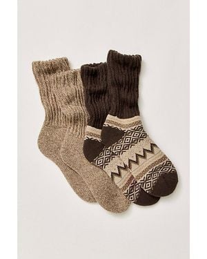 Free People Slouch Socks 2-Pack - Brown
