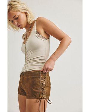 Free People Sun Siren Vegan Suede Micro Shorts - Multicolour