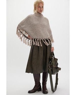 Free People Emma Knitted Cropped Poncho - Multicolour