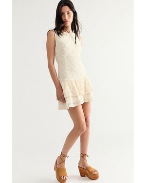 Free People Slow Burn Lace Mini Dress - Natural