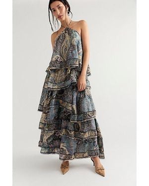 Free People Trapeze Cotton Silk Maxi Skirt Set - Multicolour