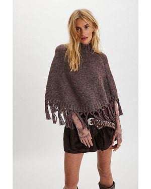 Free People Emma Knitted Cropped Poncho - Multicolour