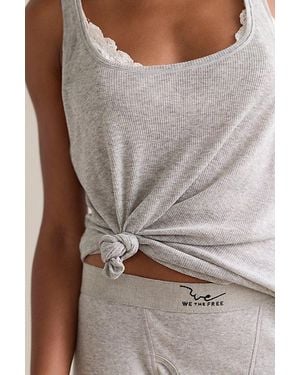 Intimately By Free People Barely Bare Rib Tank Top By - Grey