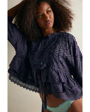 Intimately By Free People Little Love Bed Jacket By - Blue