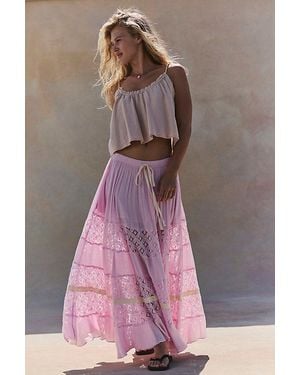 Free People Swept Away Maxi Skirt - Pink
