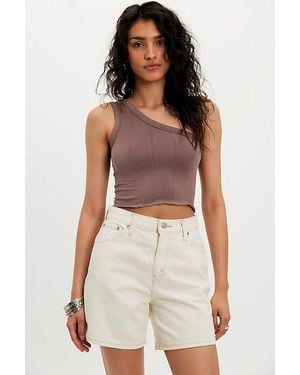 Levi's High-Rise Baggy Shorts - White