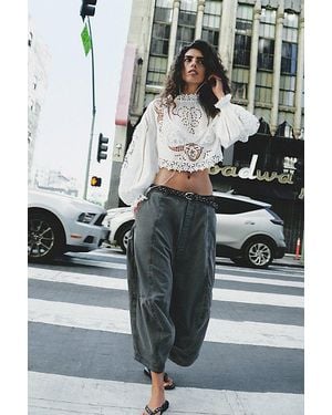 Free People Hannah Embroidered Cutwork Top - White