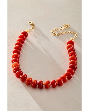Free People Sabina Stone Choker - Red