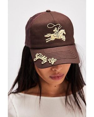 Urban Outfitters Giddy Up Trucker Hat - Brown