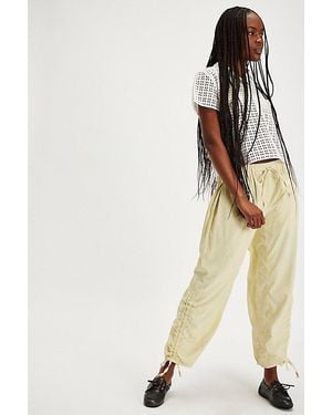 Free People Hadley Poplin Trousers - Natural