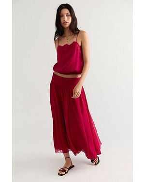 Free People Sunflare Maxi Skirt Set - Red