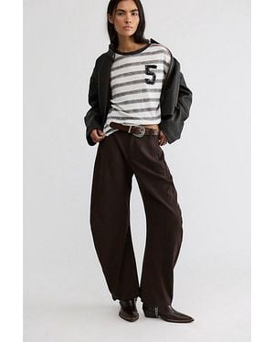 Free People Spotlight Menswear Barrel Trousers - Black