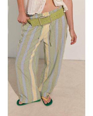 Free People Suede Hex Hip Belt - Yellow