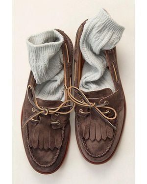 Free People Benny Boat Shoes - Grey