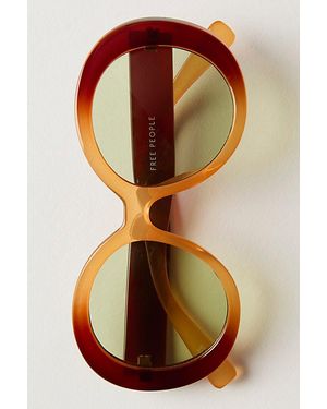 Free People Sunspell Round Sunglasses - Orange
