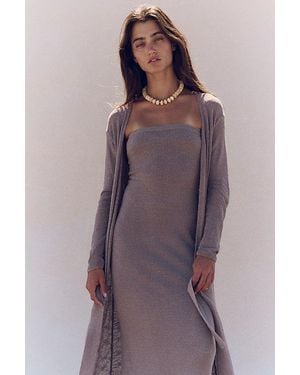 Free People Lottie Solid Sweater Set - Purple