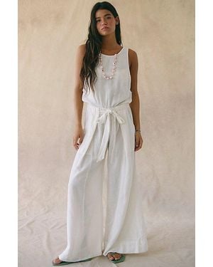 free-est Linden Linen One-Piece Jumpsuit By - Natural