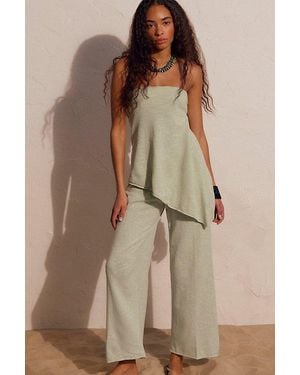 free-est Krista Cotton-Linen Jumper Set By - Brown