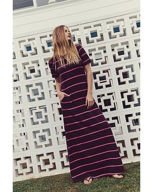 free-est Sleek And Striped Cotton-Jersey Maxi Dress By - Multicolour