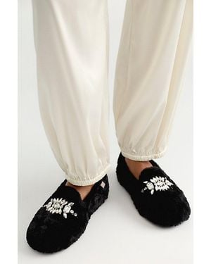 Free People Slumber Party Loafer Slippers - Black