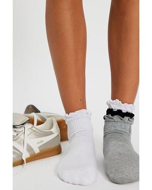 Fp Movement Classic Ruffle Sock 3-Pack Gift Box - Gray