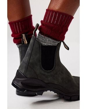 Smartwool Popcorn Cable Crew Socks - Red