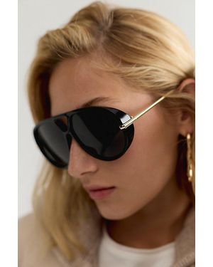 Free People Sunday Afternoon Oversized Aviator Sunglasses - Green