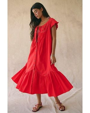 free-est Aster Midi Dress By - Red