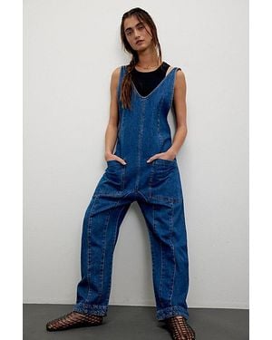 Free People We The Free High Roller Jumpsuit - Blue