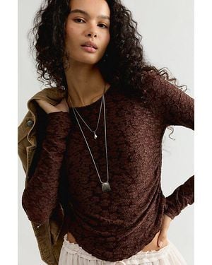 Free People Anora Long Sleeve Top - Brown