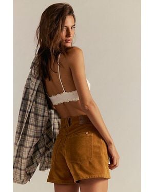 Free People Tippi Vegan Suede Shorts - Brown