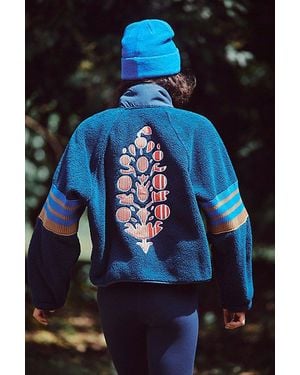 Fp Movement Mountain High Sporty Logo Fleece Jacket - Blue