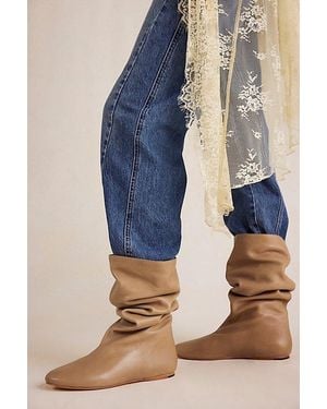 Free People Single Sole Slouch Boots - Natural