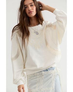 Free People Love Lace Sweatshirt - Multicolor