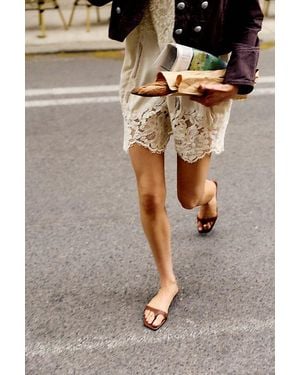 Jeffrey Campbell Wedgie Thong Sandals By - Natural